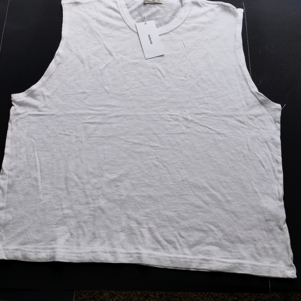 Buck Mason White Tank Top Men’s Large NWT | Premium Cotton Muscle Fit